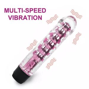 Jelly Dildo Vibrator Adjustable Speed Rod Massager Adult Sex Toys