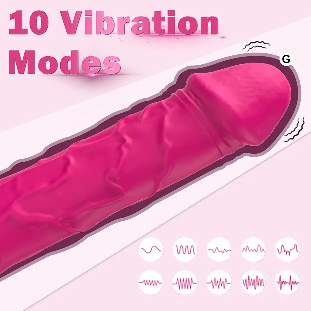 USB rechargeable, G Spot Realistic Dildos Vibrators, High-Frequency Clitoral Vibrator with 10 Vibration Modes, Clitoralis Stimulator for Women, Powerful Wand Vibrating Adult Sex Toys Pleasure - Image 2